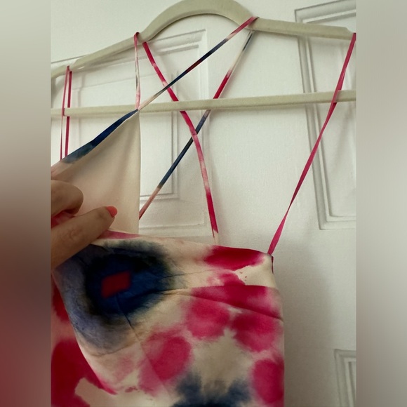 like new S ZARA Midi Halter Dress Tie Dye - Picture 11 of 16
